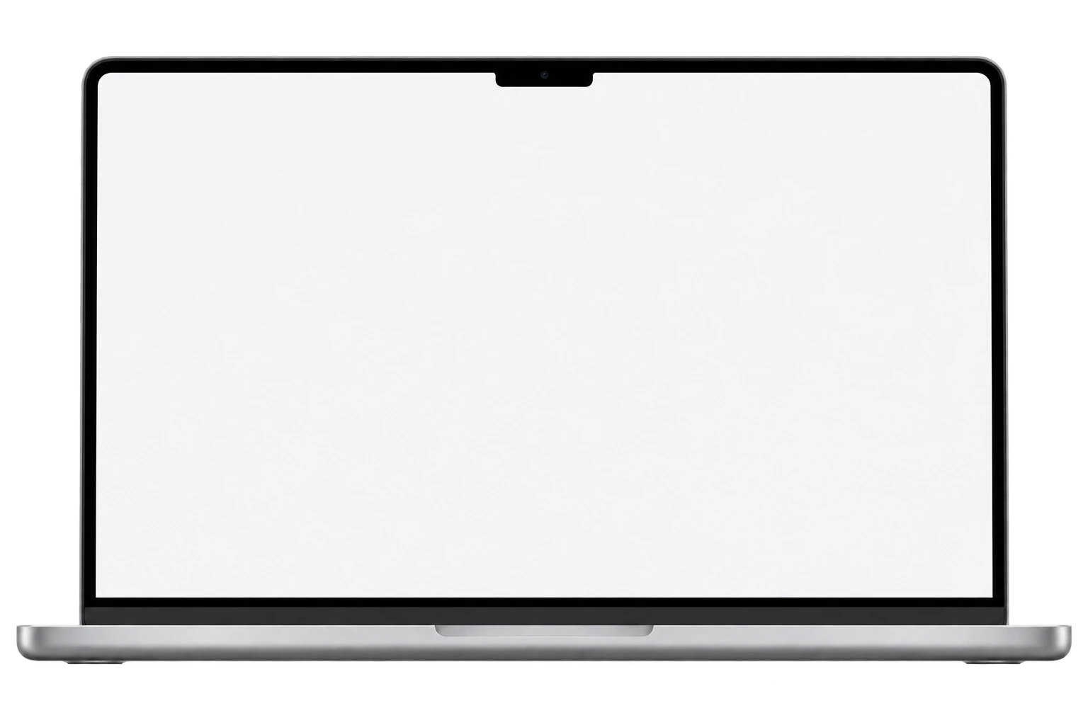 정면에서 본 MacBook 기기 이미지